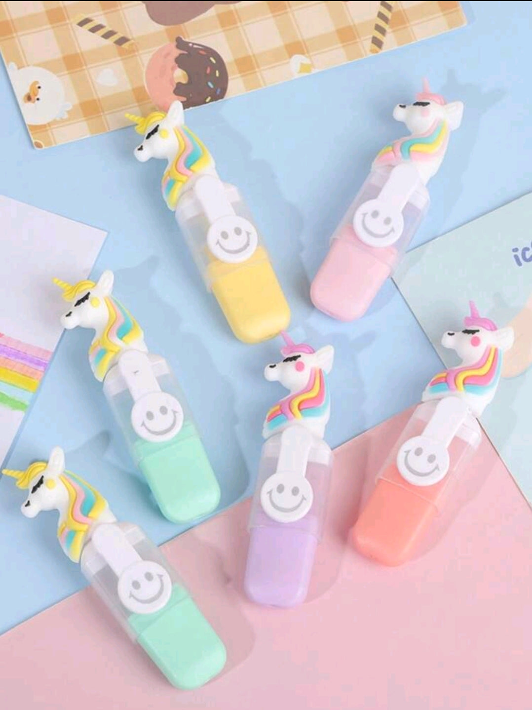 Unicorn Highlighter Pen (Pack of 6)