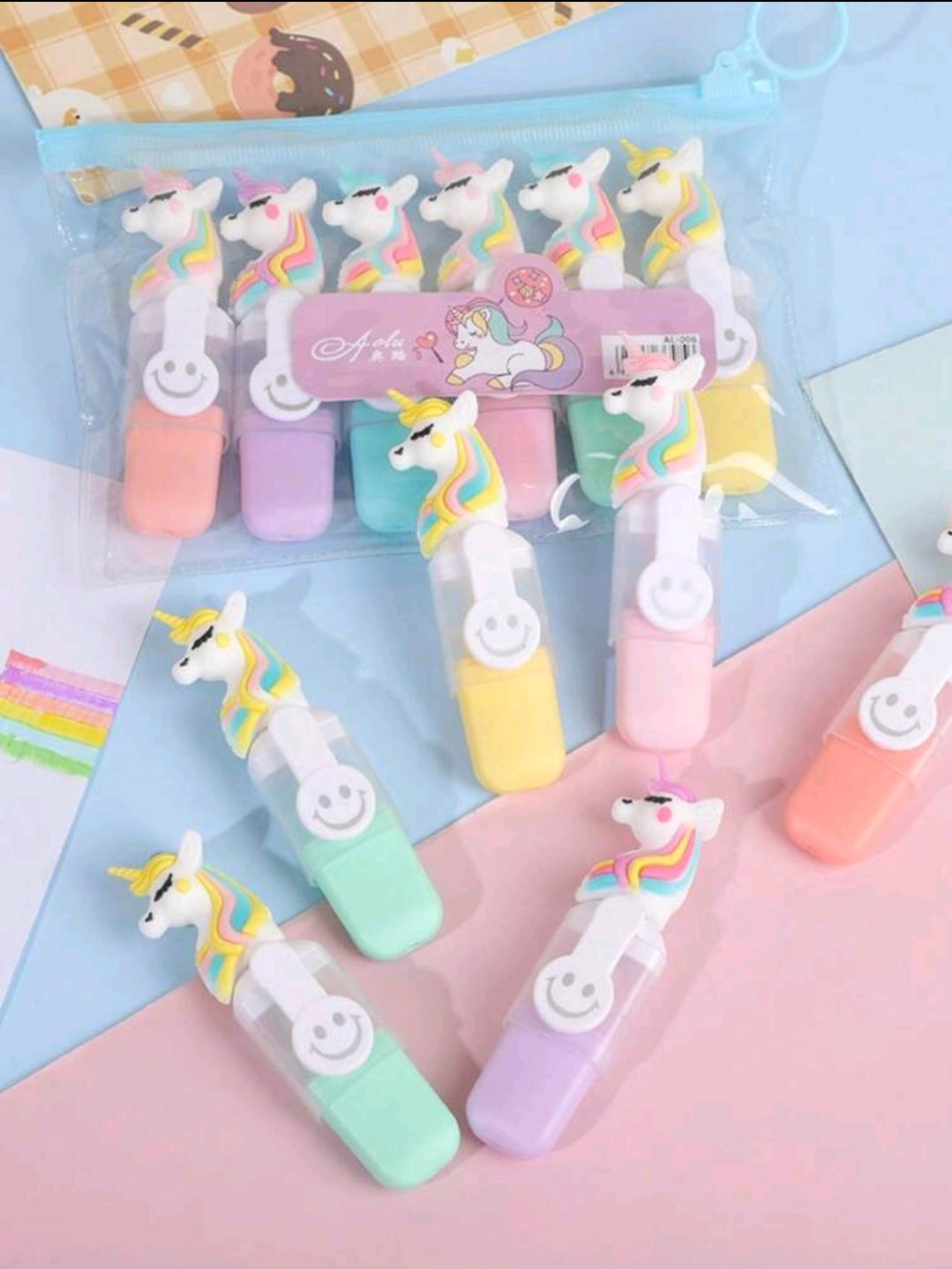 Unicorn Highlighter Pen (Pack of 6)