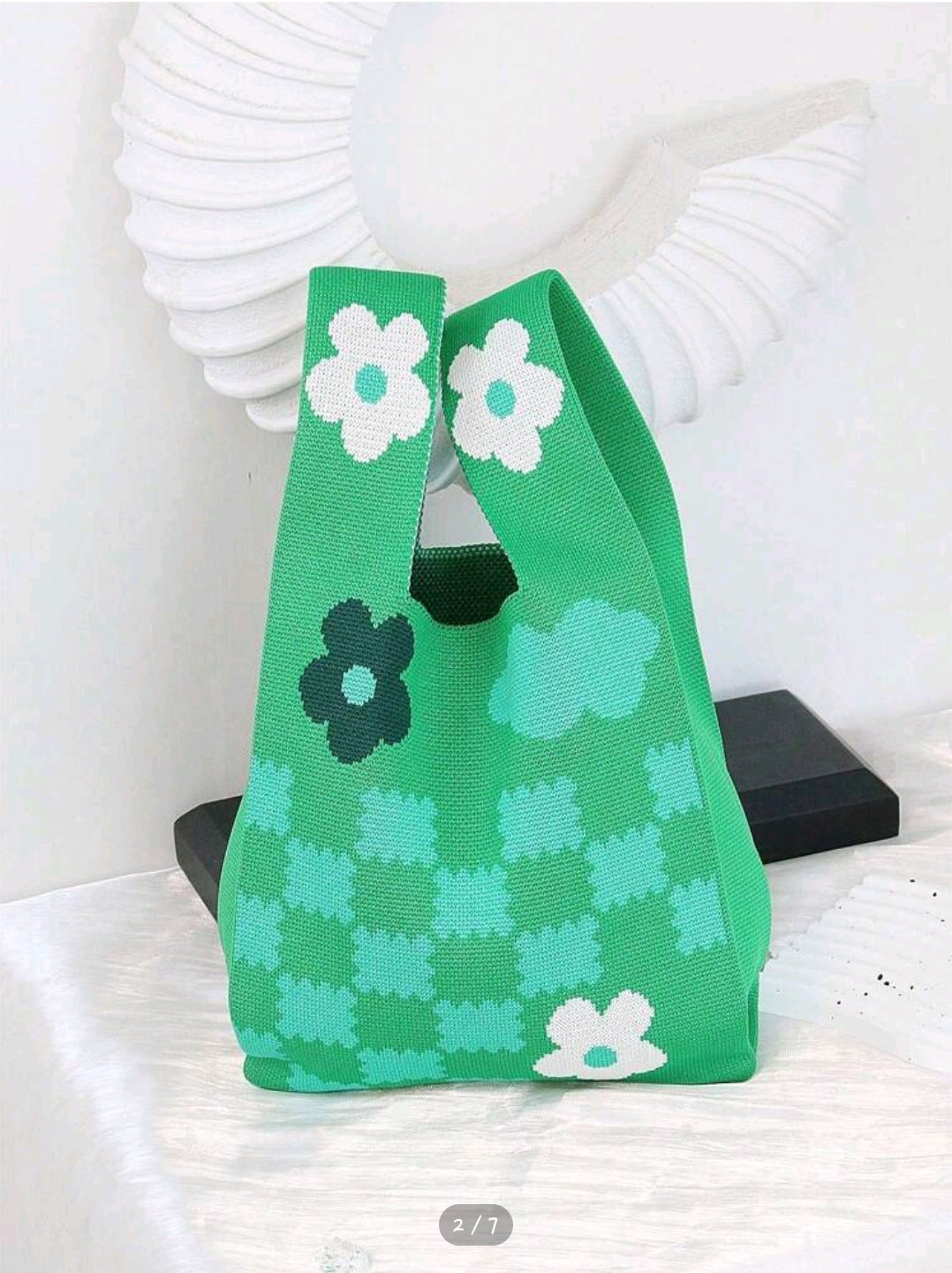 Crochet Bag with Flower Design