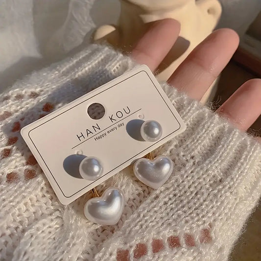 Classic Heart-Shaped Stud Earrings