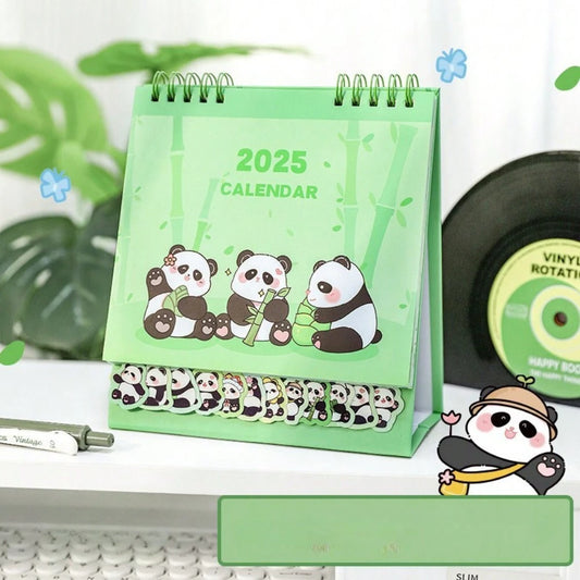 Panda Cute 2025  Desk Calendar