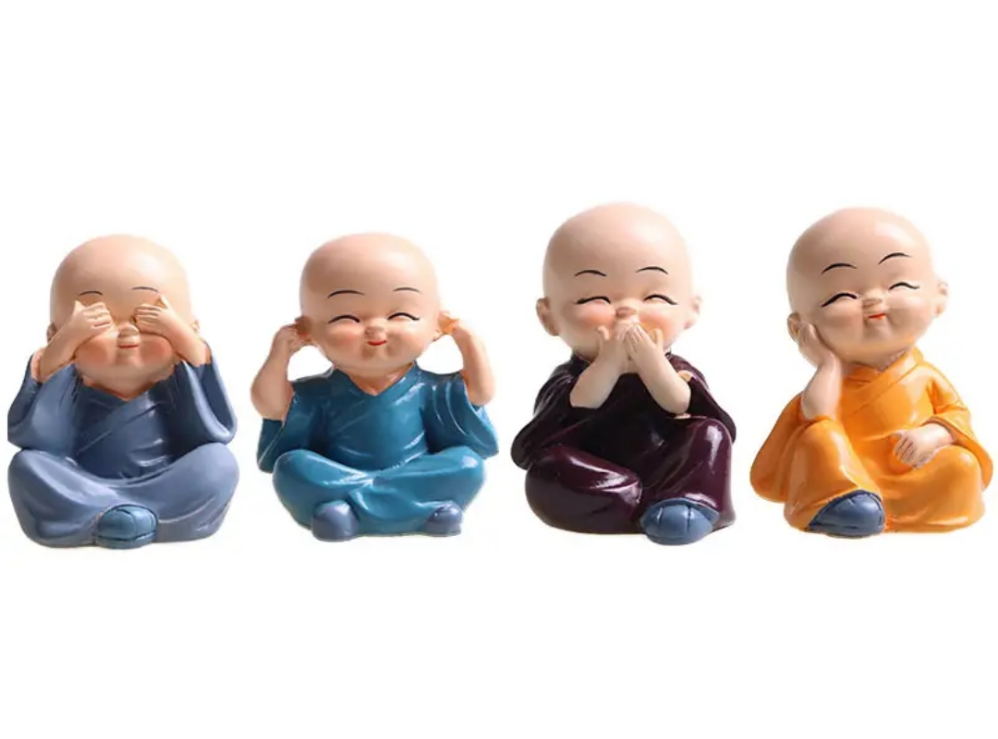 Cute Buddha Statue Set of 4